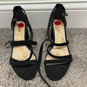 Sam Edelman Black Strappy Short Heel